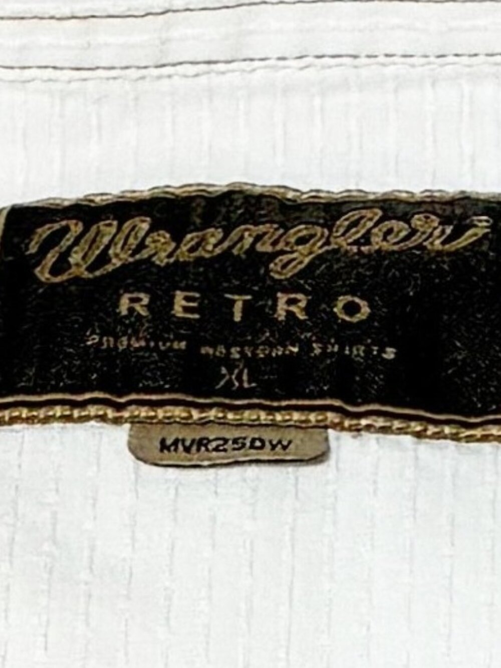 Wrangler Retro Men XL White Long Sleeve Pearl Snap Western Shirt MVR250W - Picture 4 of 7